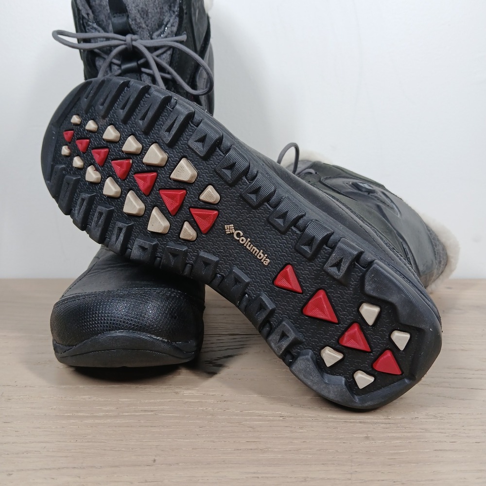 Columbia Boots Womens 7.5 Black Leather Tall Waterproof Winter Snow - Picture 7 of 10